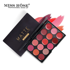 Miss Rose 15Colors Matte Lipstick Palette